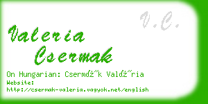 valeria csermak business card